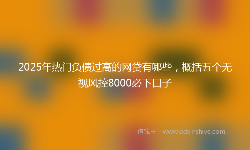2025年热门负债过高的网贷有哪些，概括五个无视风控8000必下口子
