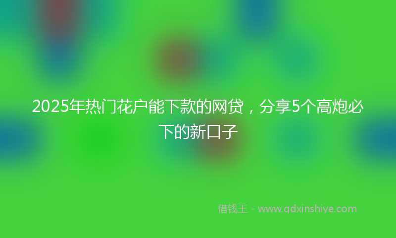 2025年热门花户能下款的网贷，分享5个高炮必下的新口子