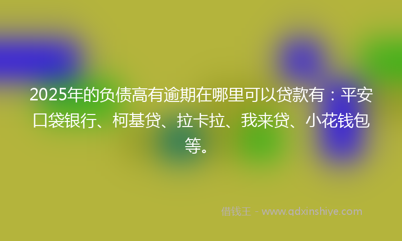 2025年的负债高有逾期在哪里可以贷款有：平安口袋银行、柯基贷、拉卡拉、我来贷、小花钱包等。