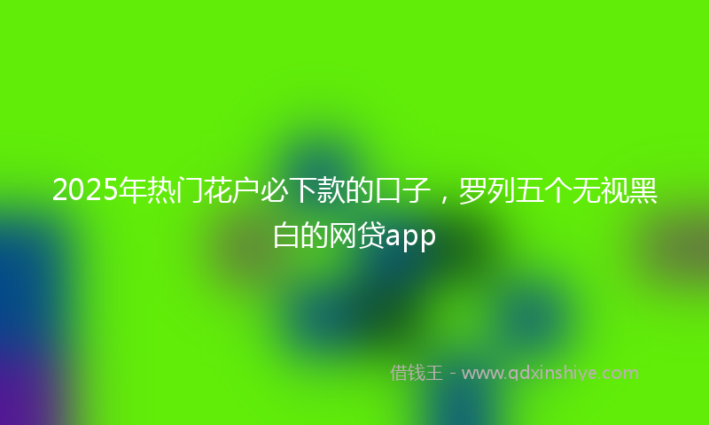 2025年热门花户必下款的口子，罗列五个无视黑白的网贷app