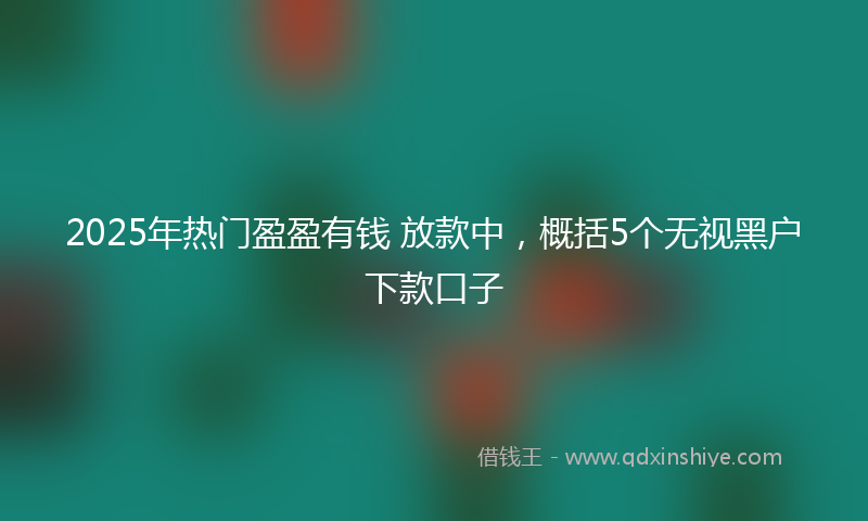2025年热门盈盈有钱 放款中，概括5个无视黑户下款口子