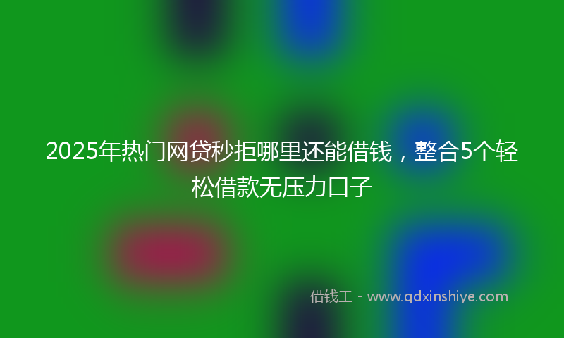 2025年热门网贷秒拒哪里还能借钱，整合5个轻松借款无压力口子