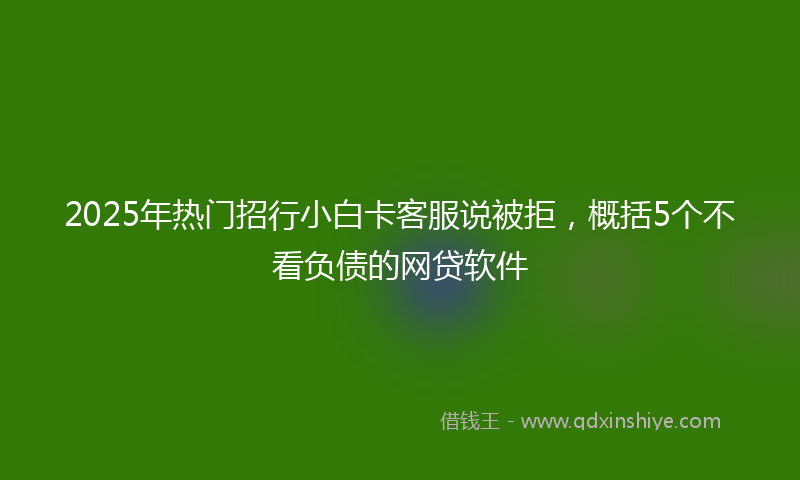 2025年热门招行小白卡客服说被拒，概括5个不看负债的网贷软件