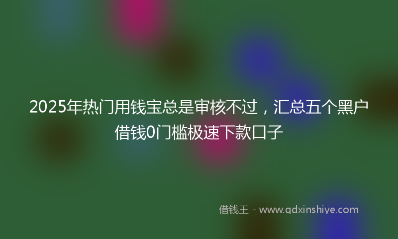 2025年热门用钱宝总是审核不过，汇总五个黑户借钱0门槛极速下款口子