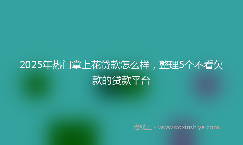 2025年热门掌上花贷款怎么样，整理5个不看欠款的贷款平台
