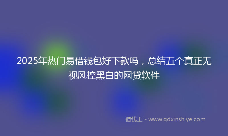 2025年热门易借钱包好下款吗，总结五个真正无视风控黑白的网贷软件
