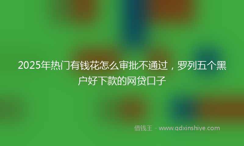 2025年热门有钱花怎么审批不通过，罗列五个黑户好下款的网贷口子