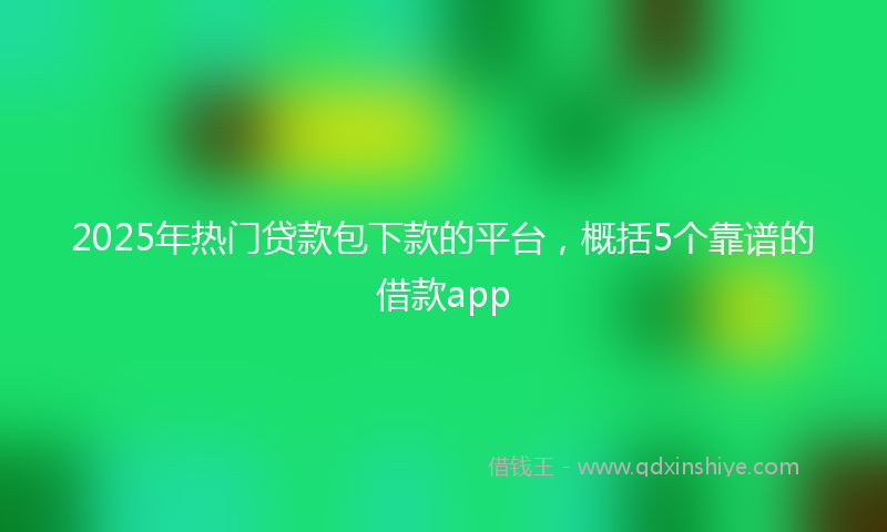 2025年热门贷款包下款的平台，概括5个靠谱的借款app
