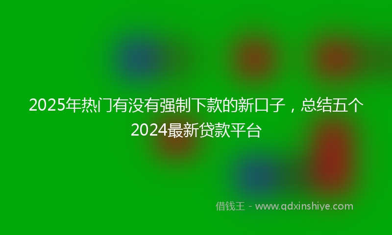 2025年热门有没有强制下款的新口子，总结五个2024最新贷款平台