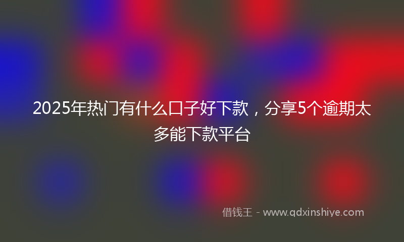 2025年热门有什么口子好下款，分享5个逾期太多能下款平台