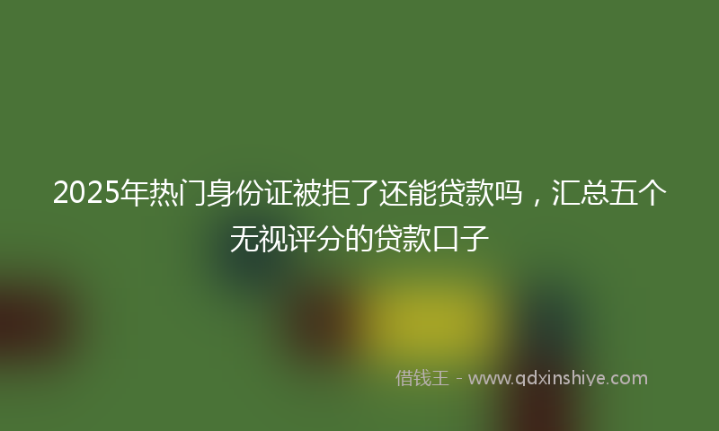 2025年热门身份证被拒了还能贷款吗，汇总五个无视评分的贷款口子
