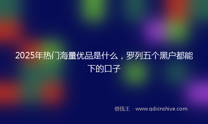 2025年热门海量优品是什么，罗列五个黑户都能下的口子