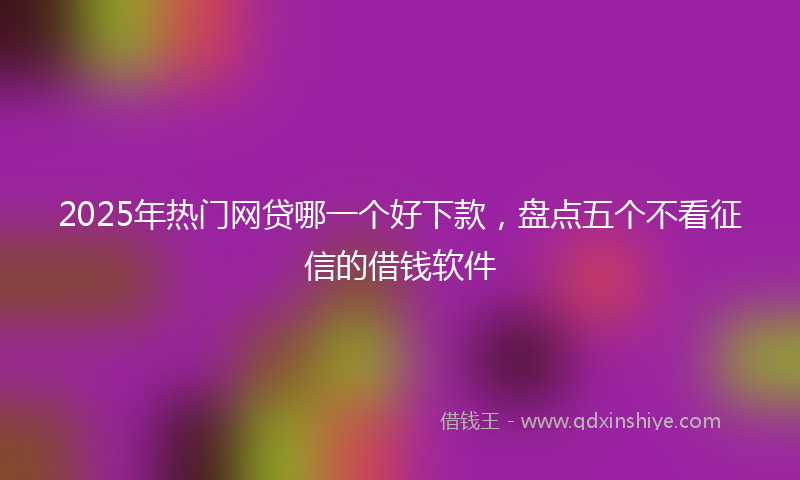 2025年热门网贷哪一个好下款，盘点五个不看征信的借钱软件