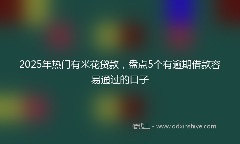 2025年热门有米花贷款，盘点5个有逾期借款容易通过的口子