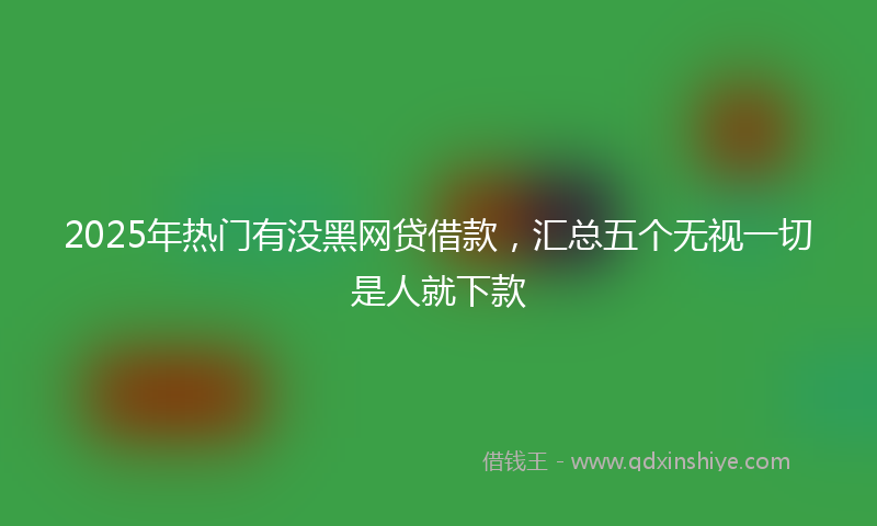 2025年热门有没黑网贷借款，汇总五个无视一切是人就下款