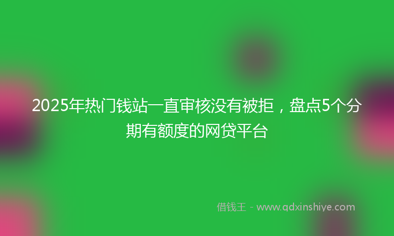 2025年热门钱站一直审核没有被拒，盘点5个分期有额度的网贷平台