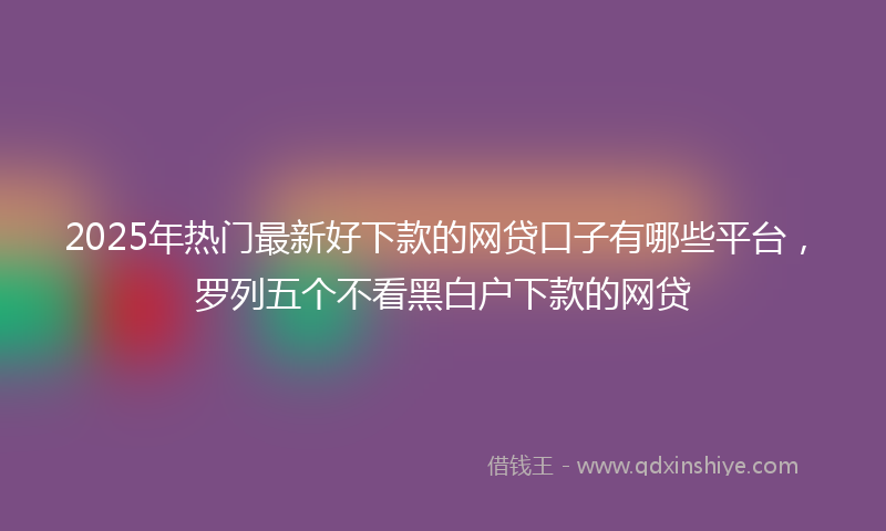 2025年热门最新好下款的网贷口子有哪些平台，罗列五个不看黑白户下款的网贷