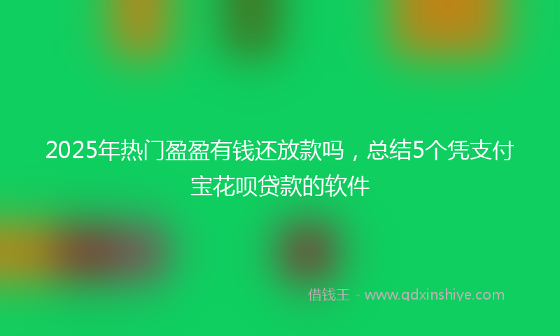 2025年热门盈盈有钱还放款吗，总结5个凭支付宝花呗贷款的软件