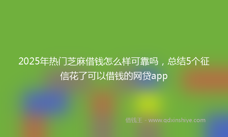 2025年热门芝麻借钱怎么样可靠吗，总结5个征信花了可以借钱的网贷app