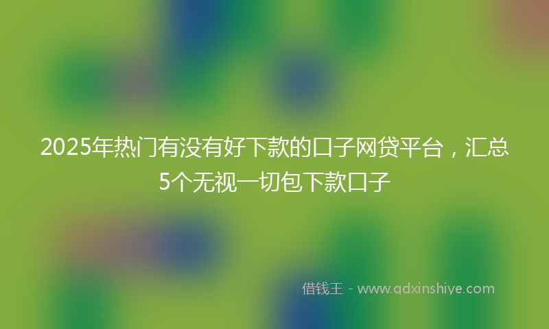 2025年热门有没有好下款的口子网贷平台，汇总5个无视一切包下款口子