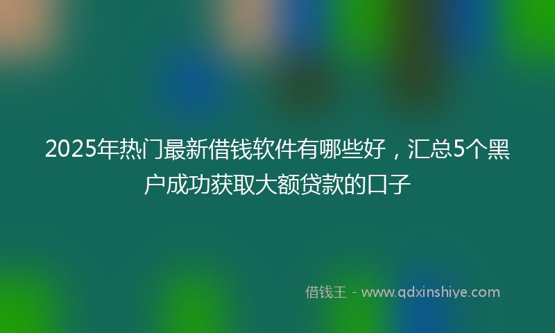 2025年热门最新借钱软件有哪些好，汇总5个黑户成功获取大额贷款的口子