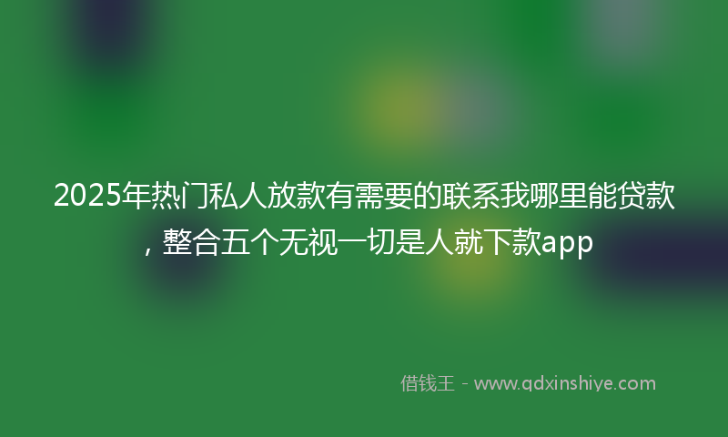 2025年热门私人放款有需要的联系我哪里能贷款，整合五个无视一切是人就下款app