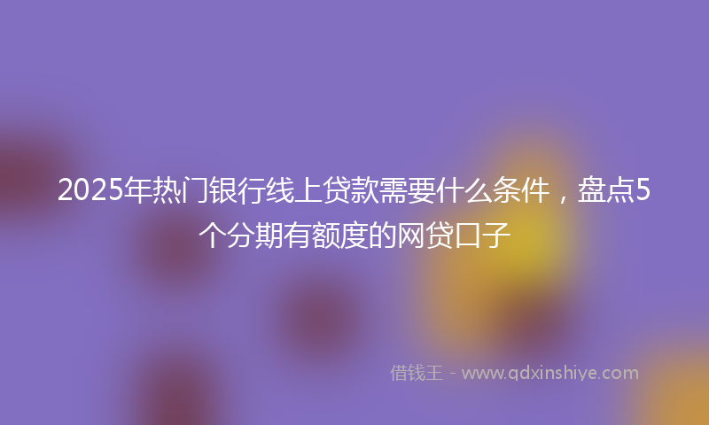 2025年热门银行线上贷款需要什么条件，盘点5个分期有额度的网贷口子