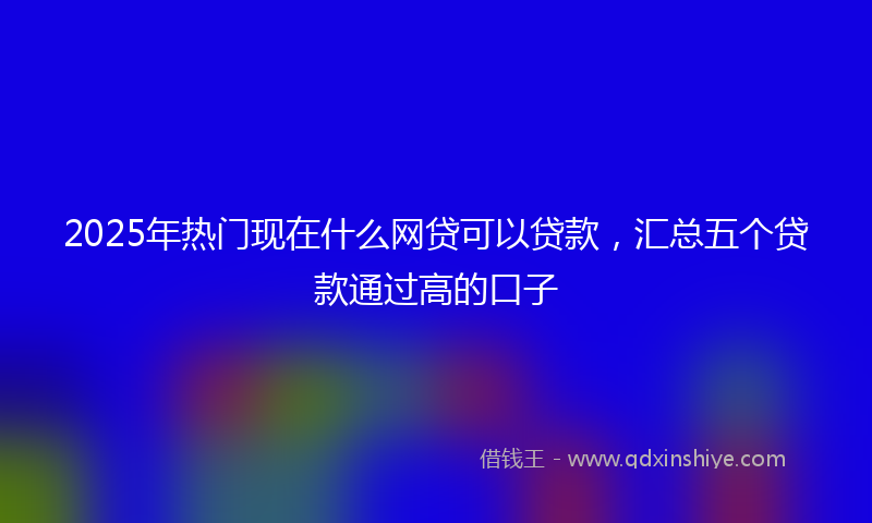 2025年热门现在什么网贷可以贷款，汇总五个贷款通过高的口子