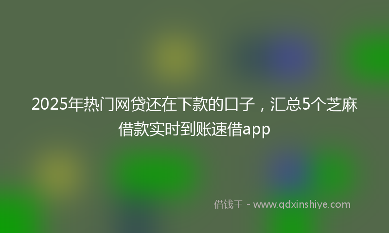 2025年热门网贷还在下款的口子，汇总5个芝麻借款实时到账速借app