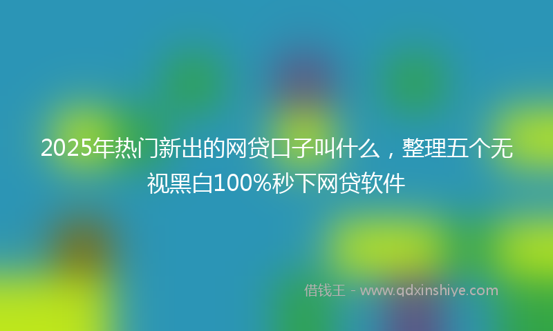 2025年热门新出的网贷口子叫什么，整理五个无视黑白100%秒下网贷软件