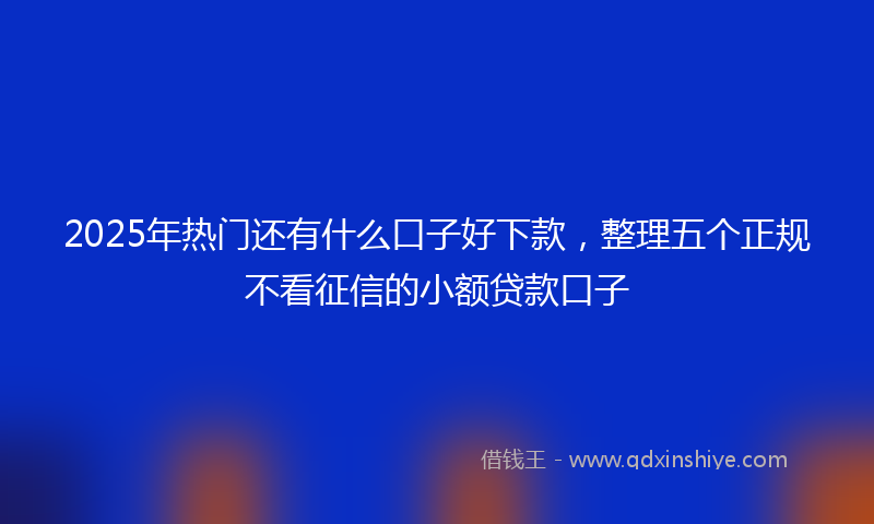 2025年热门还有什么口子好下款，整理五个正规不看征信的小额贷款口子