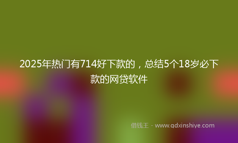2025年热门有714好下款的，总结5个18岁必下款的网贷软件