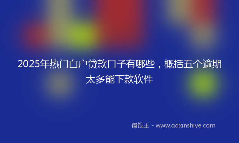 2025年热门白户贷款口子有哪些，概括五个逾期太多能下款软件
