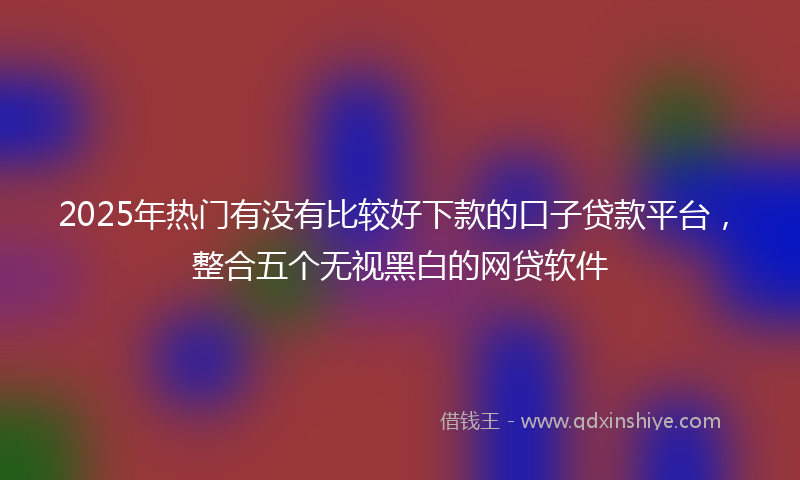 2025年热门有没有比较好下款的口子贷款平台，整合五个无视黑白的网贷软件