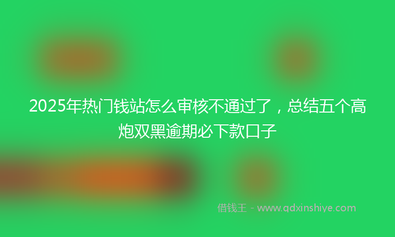 2025年热门钱站怎么审核不通过了，总结五个高炮双黑逾期必下款口子