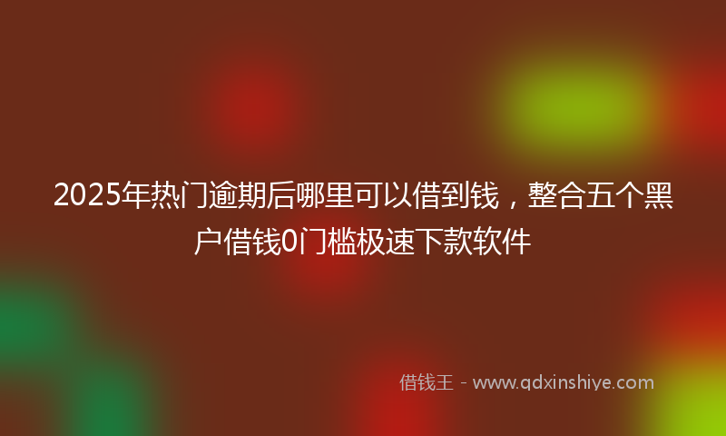 2025年热门逾期后哪里可以借到钱，整合五个黑户借钱0门槛极速下款软件