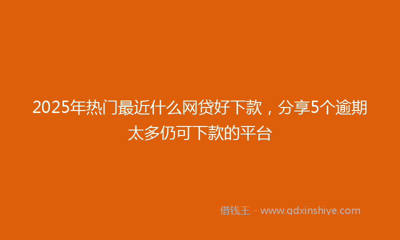 2025年热门最近什么网贷好下款，分享5个逾期太多仍可下款的平台