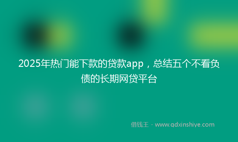 2025年热门能下款的贷款app，总结五个不看负债的长期网贷平台
