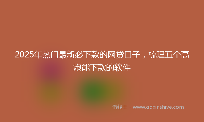 2025年热门最新必下款的网贷口子，梳理五个高炮能下款的软件