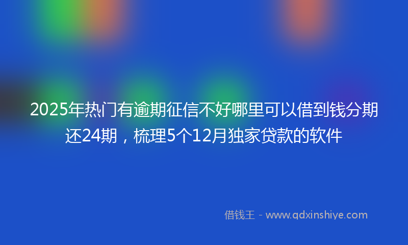 2025年热门有逾期征信不好哪里可以借到钱分期还24期，梳理5个12月独家贷款的软件