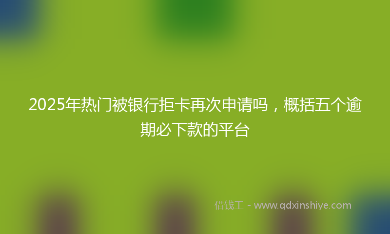 2025年热门被银行拒卡再次申请吗，概括五个逾期必下款的平台