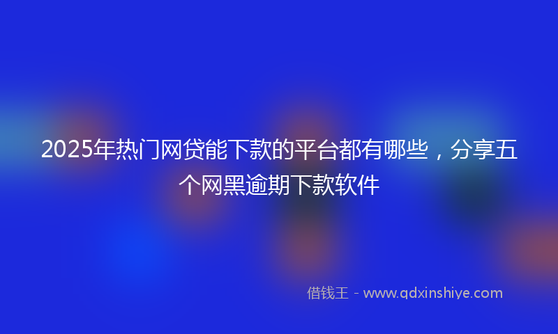 2025年热门网贷能下款的平台都有哪些，分享五个网黑逾期下款软件