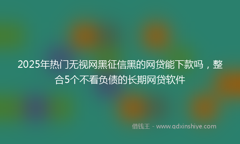 2025年热门无视网黑征信黑的网贷能下款吗，整合5个不看负债的长期网贷软件
