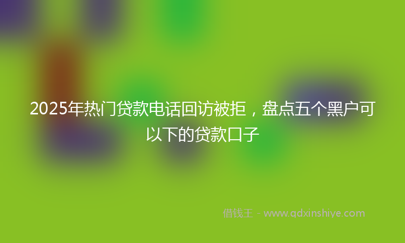2025年热门贷款电话回访被拒，盘点五个黑户可以下的贷款口子
