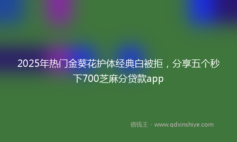 2025年热门金葵花护体经典白被拒，分享五个秒下700芝麻分贷款app