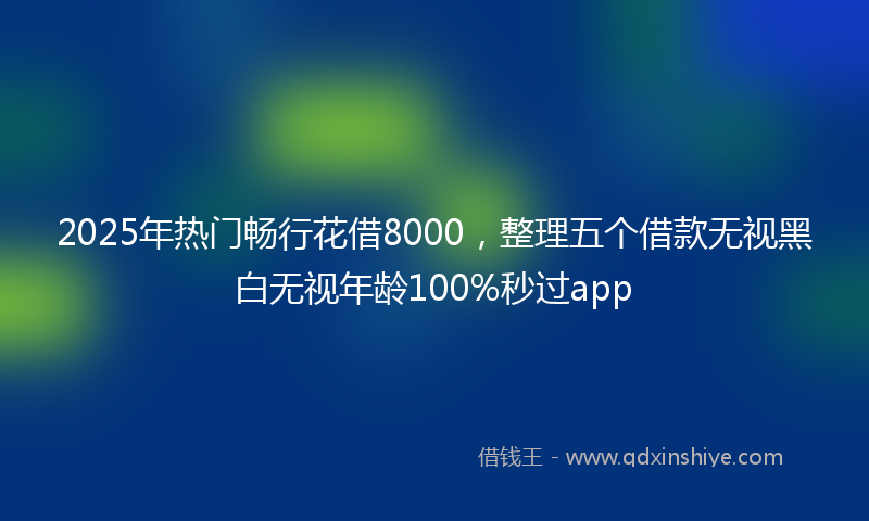2025年热门畅行花借8000，整理五个借款无视黑白无视年龄100%秒过app