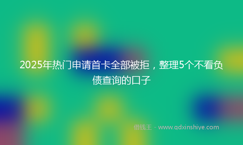 2025年热门申请首卡全部被拒，整理5个不看负债查询的口子