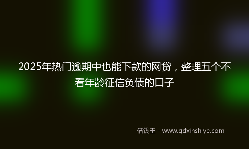 2025年热门逾期中也能下款的网贷，整理五个不看年龄征信负债的口子