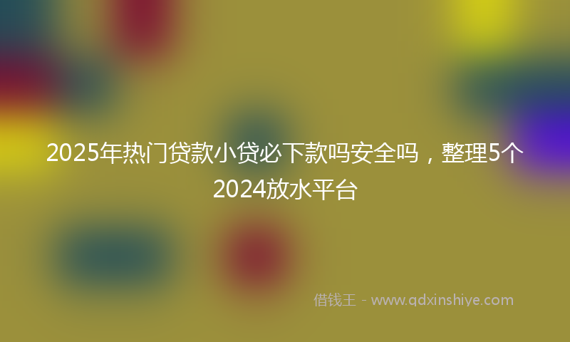 2025年热门贷款小贷必下款吗安全吗，整理5个2024放水平台