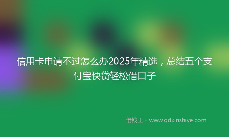 信用卡申请不过怎么办2025年精选，总结五个支付宝快贷轻松借口子